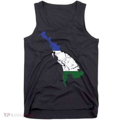 Cascadia Bioregion Map Flag Independence Distressed Tank Top