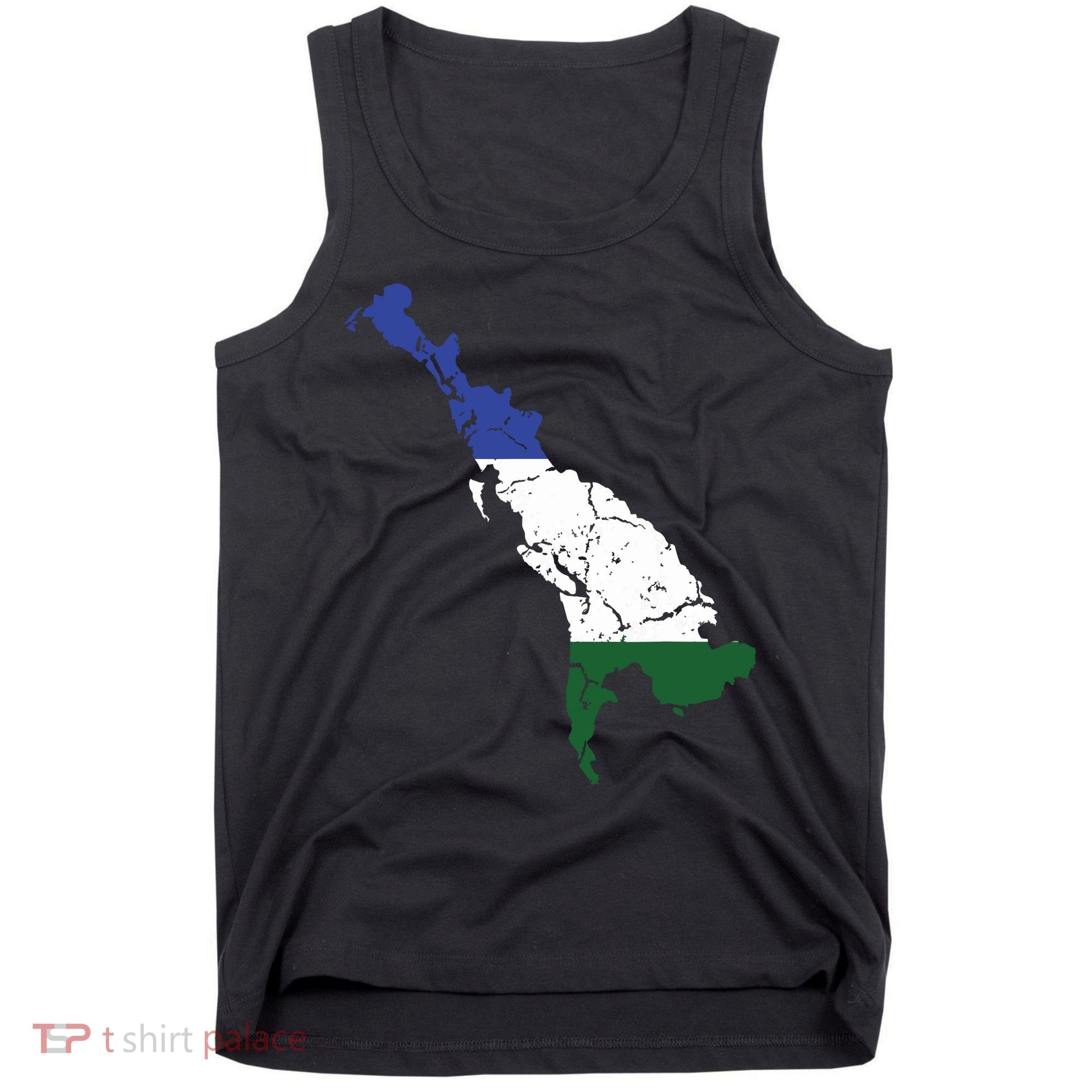 Cascadia Bioregion Map Flag Independence Distressed Tank Top