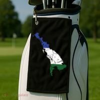 Cascadia Bioregion Map Flag Independence Distressed Golf Towel thumb 2