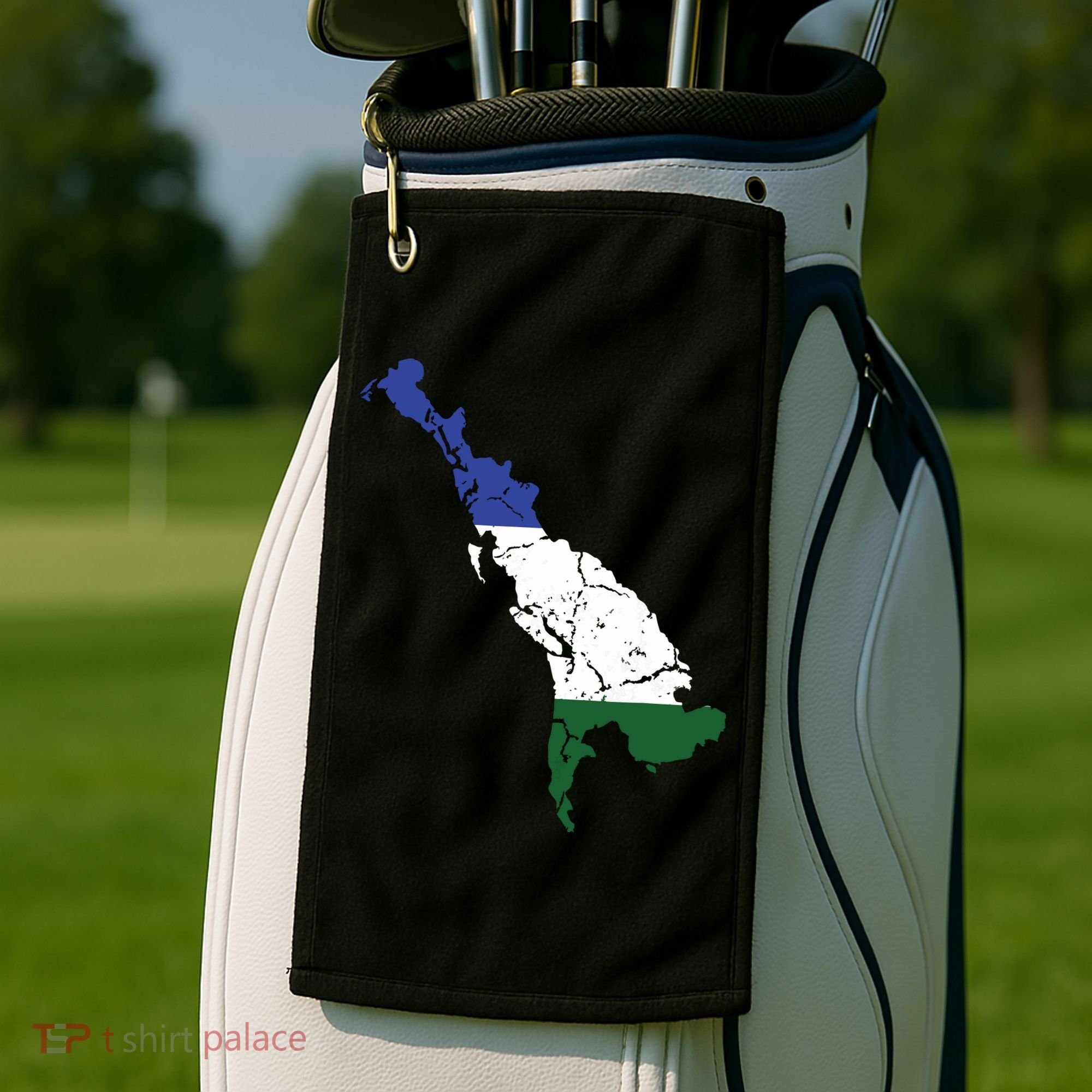 Cascadia Bioregion Map Flag Independence Distressed Golf Towel