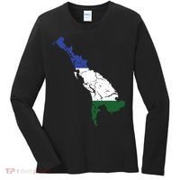 Cascadia Bioregion Map Flag Independence Distressed Women's Long Sleeve Shirt thumb 0