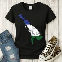 Cascadia Bioregion Map Flag Independence Distressed Women's T-Shirt thumb 3