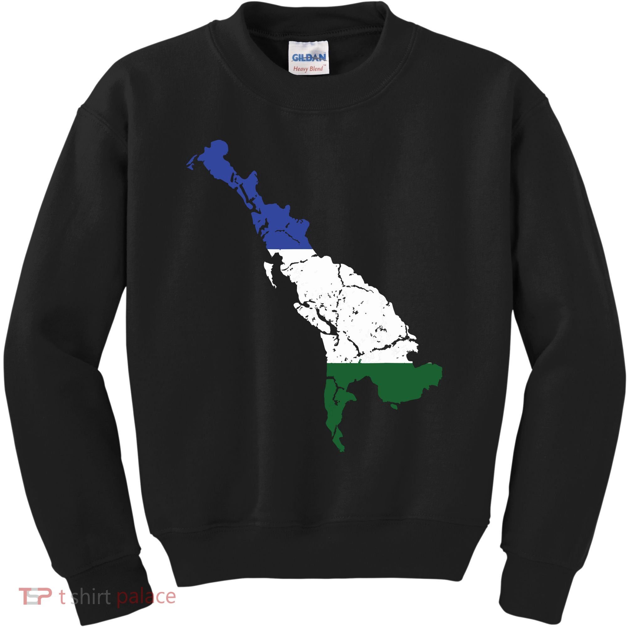 Cascadia Bioregion Map Flag Independence Distressed Kids Sweatshirt