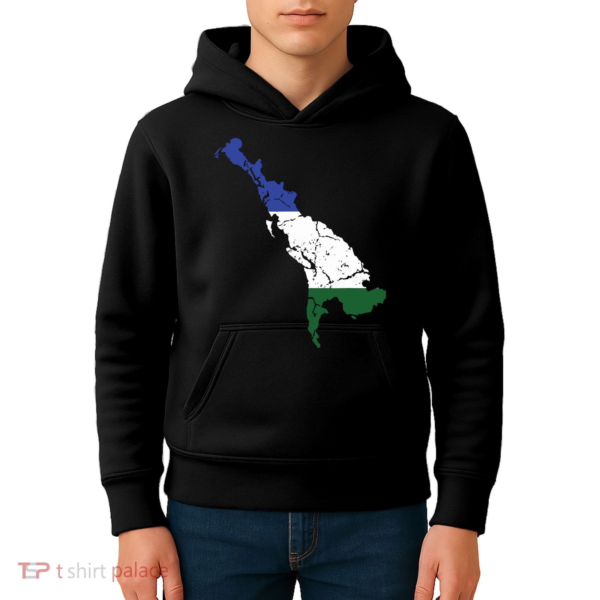 Cascadia Bioregion Map Flag Independence Distressed Kids Hoodie