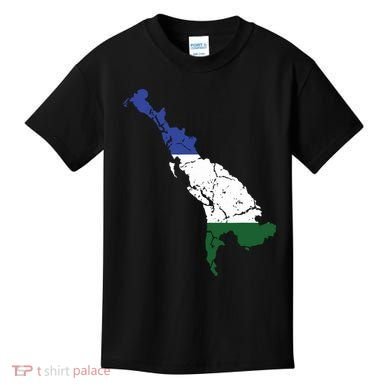 Cascadia Bioregion Map Flag Independence Distressed Kids T-Shirt