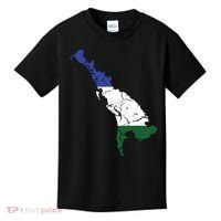 Cascadia Bioregion Map Flag Independence Distressed Kids T-Shirt thumb 0
