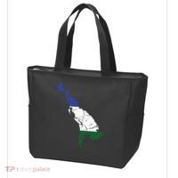 Cascadia Bioregion Map Flag Independence Distressed Tote Bag thumb 3