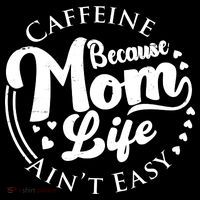 Caffeine Because Mom Life Ain't Easy Women's Hoodie thumb 2