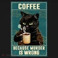 Coffee Because Murder Is Wrong Doggie Tank thumb 4