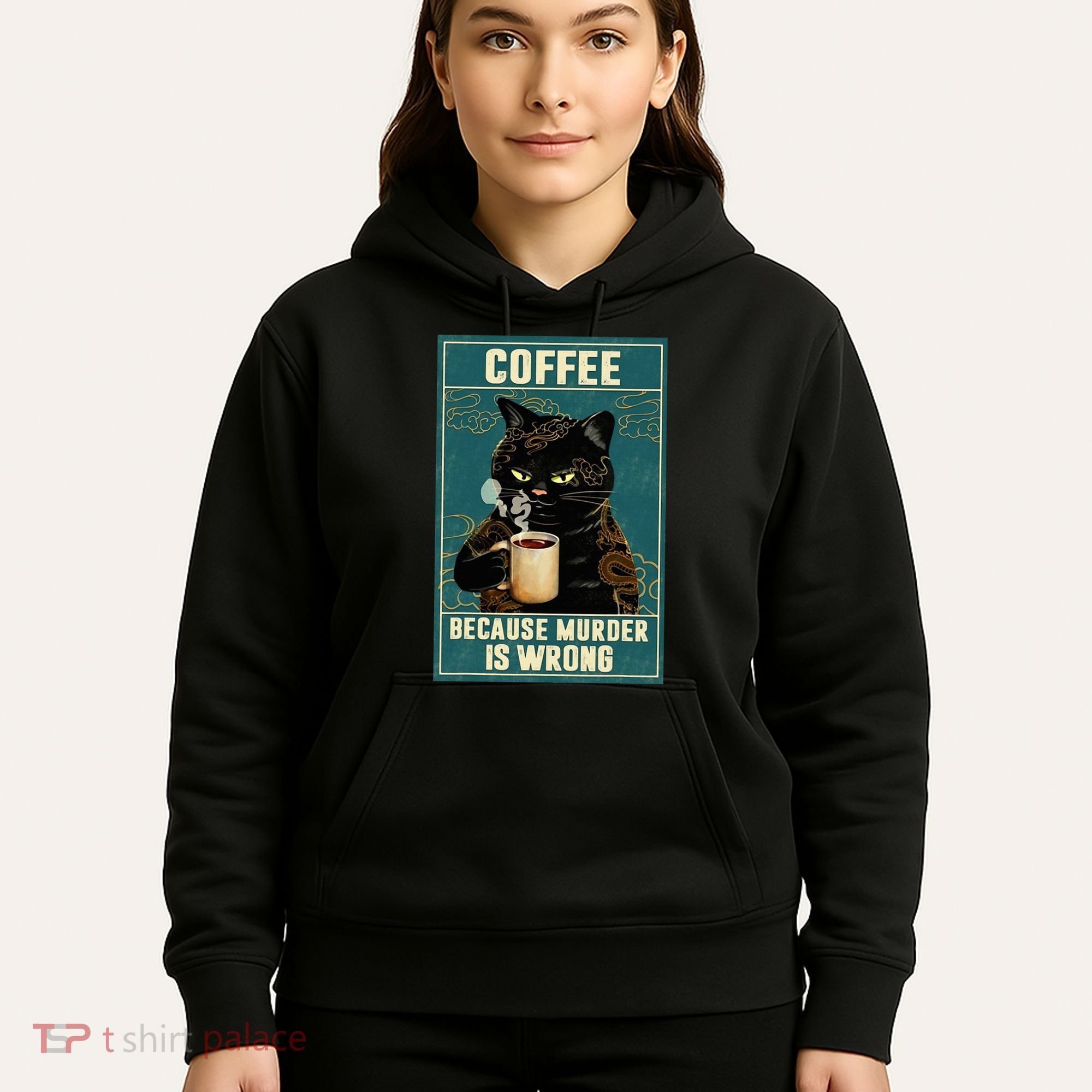 Coffee Because Murder Is Wrong Hoodie