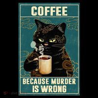 Coffee Because Murder Is Wrong Hoodie thumb 7