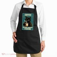 Coffee Because Murder Is Wrong Apron thumb 2