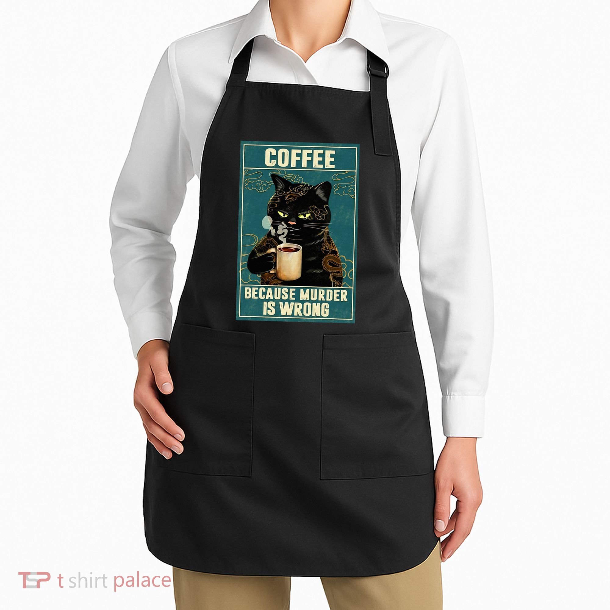 Coffee Because Murder Is Wrong Apron