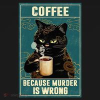 Coffee Because Murder Is Wrong Sweatshirt thumb 3