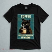 Coffee Because Murder Is Wrong T-Shirt thumb 5