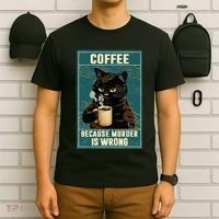Coffee Because Murder Is Wrong T-Shirt thumb 6