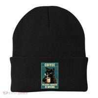 Coffee Because Murder Is Wrong Beanie thumb 0
