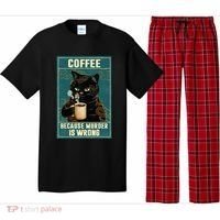 Coffee Because Murder Is Wrong Pajama Set thumb 0