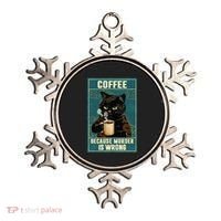 Coffee Because Murder Is Wrong Ornament thumb 0