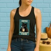 Coffee Because Murder Is Wrong Women's Tank Top thumb 2
