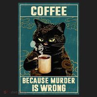 Coffee Because Murder Is Wrong Hat thumb 2