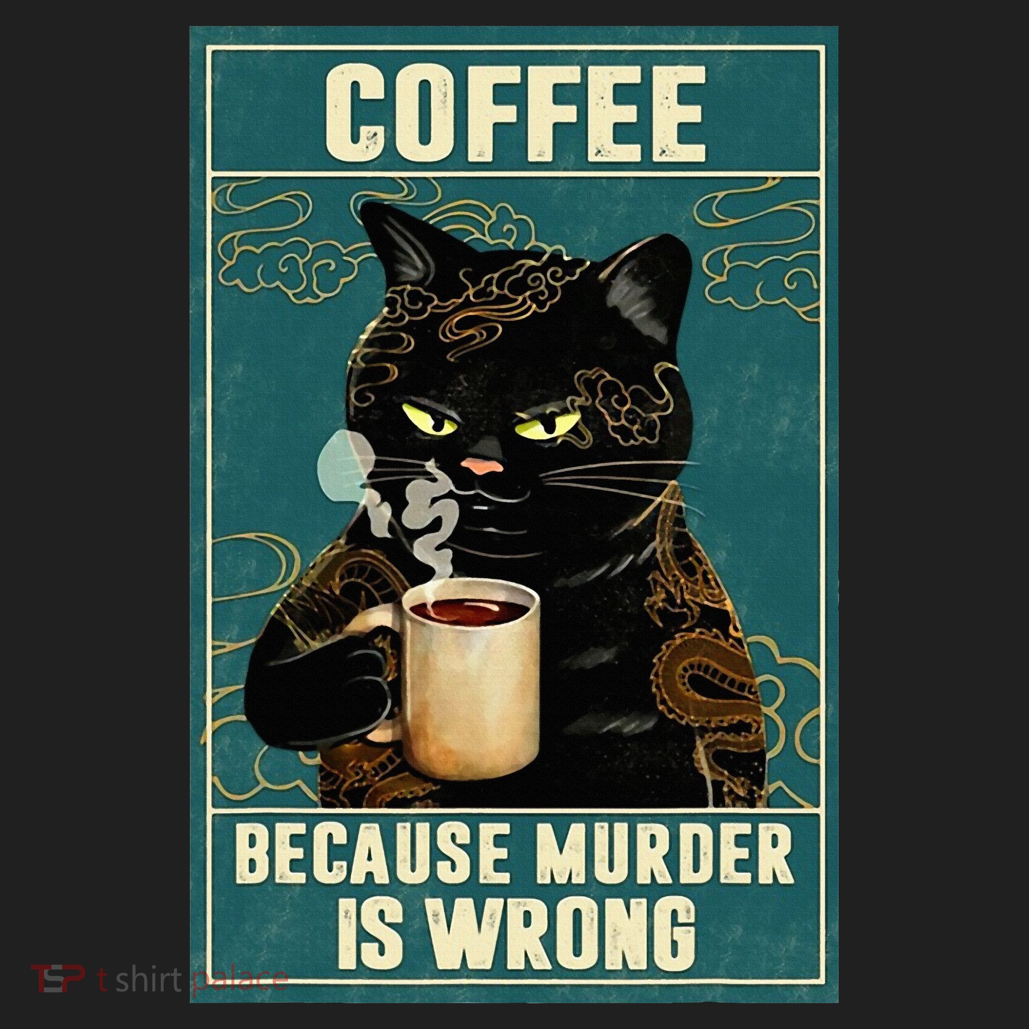 Coffee Because Murder Is Wrong Golf Towel