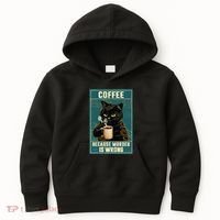 Coffee Because Murder Is Wrong Kids Hoodie thumb 0
