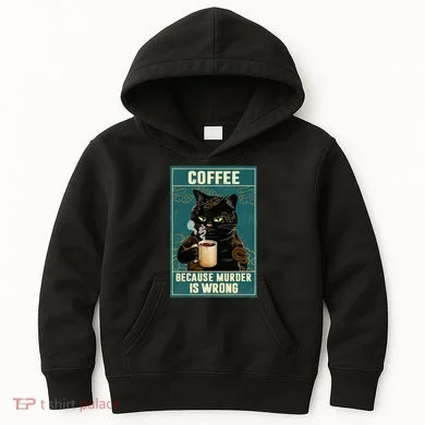 Coffee Because Murder Is Wrong Kids Hoodie