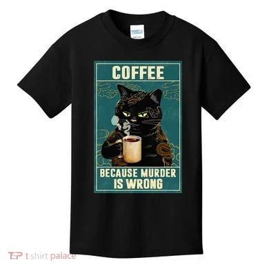 Coffee Because Murder Is Wrong Kids T-Shirt