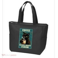 Coffee Because Murder Is Wrong Tote Bag thumb 3