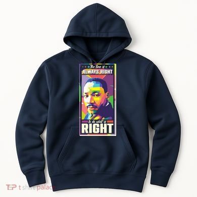 Color Block Martin Luther King The Time Is Always Right Hoodie
