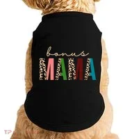 Cute Bonus Mama Leopard Pattern Doggie Tank thumb 0
