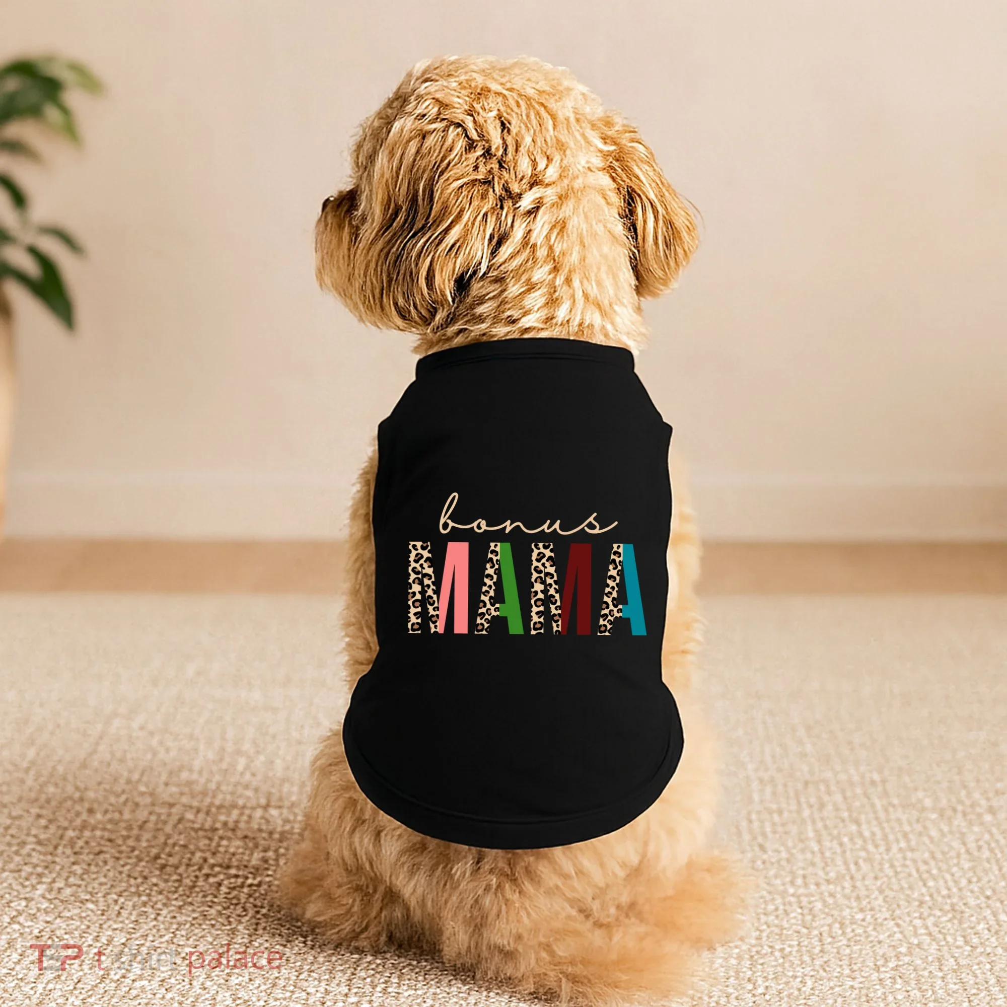 Cute Bonus Mama Leopard Pattern Doggie Tank
