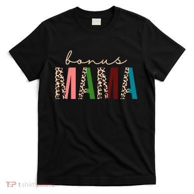 Cute Bonus Mama Leopard Pattern T-Shirt