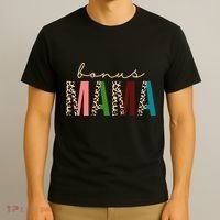 Cute Bonus Mama Leopard Pattern T-Shirt thumb 3
