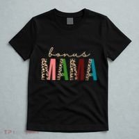 Cute Bonus Mama Leopard Pattern T-Shirt thumb 5