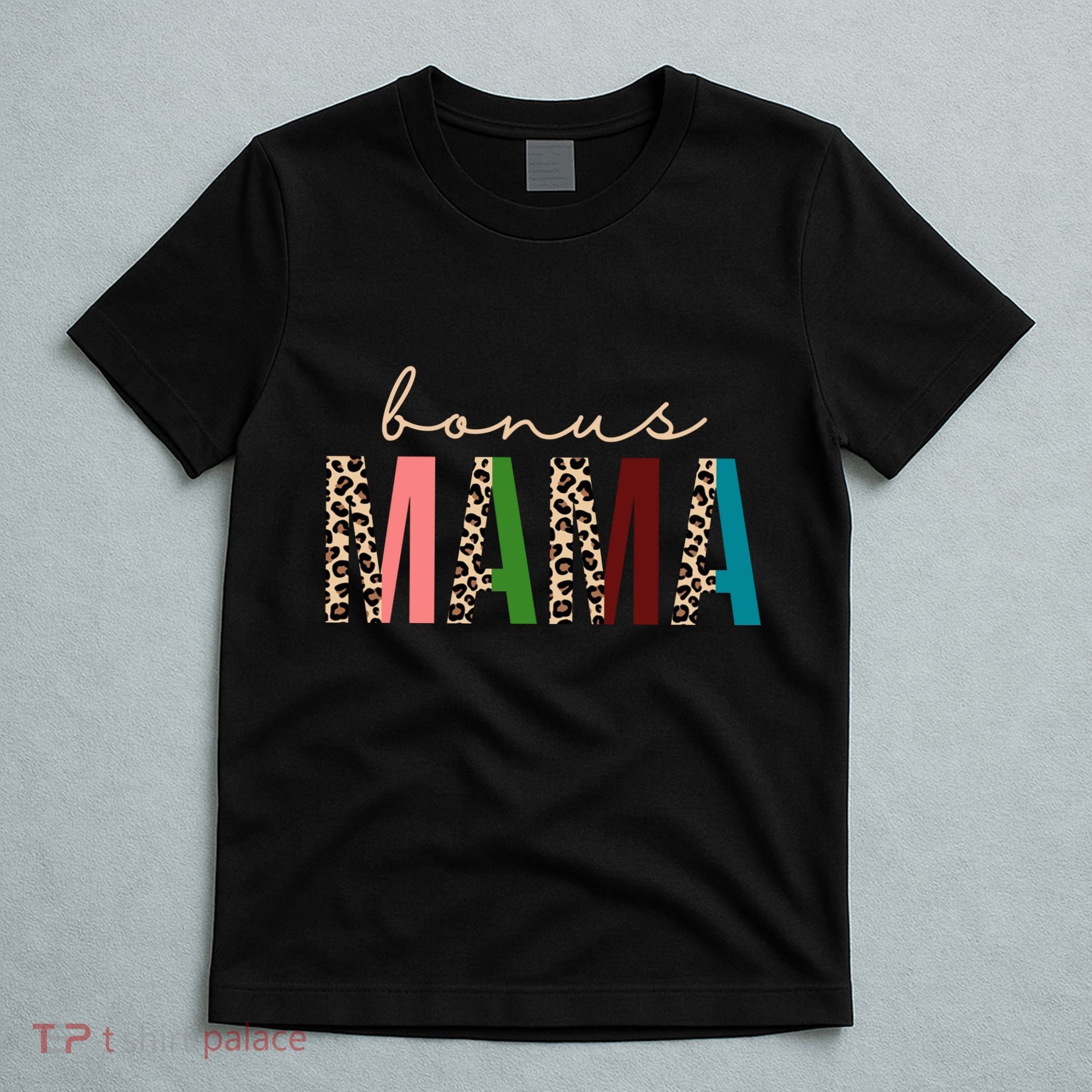 Cute Bonus Mama Leopard Pattern T-Shirt