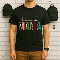 Cute Bonus Mama Leopard Pattern T-Shirt thumb 6