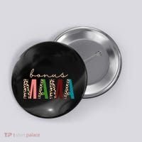 Cute Bonus Mama Leopard Pattern Button thumb 0