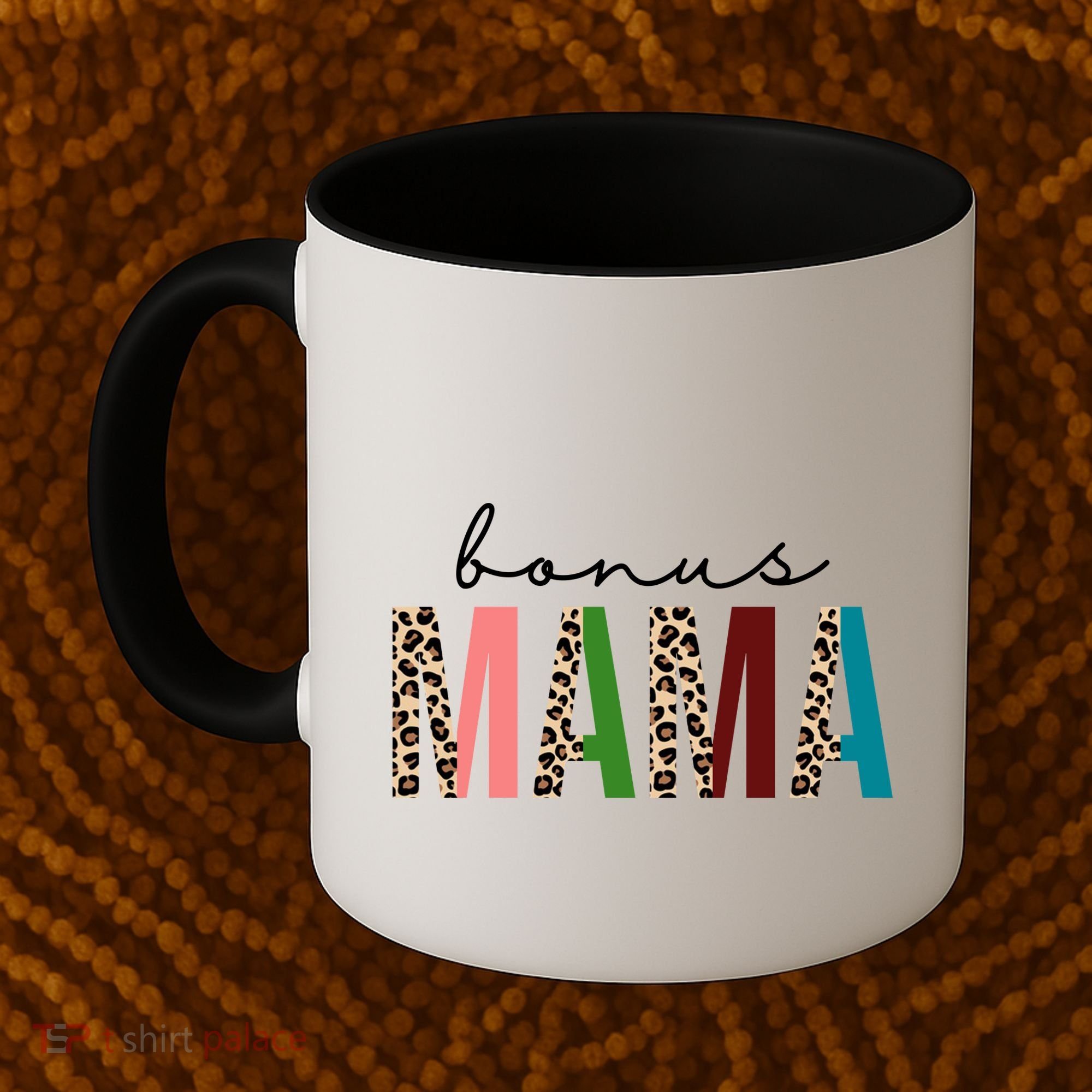 Cute Bonus Mama Leopard Pattern Coffee Mug