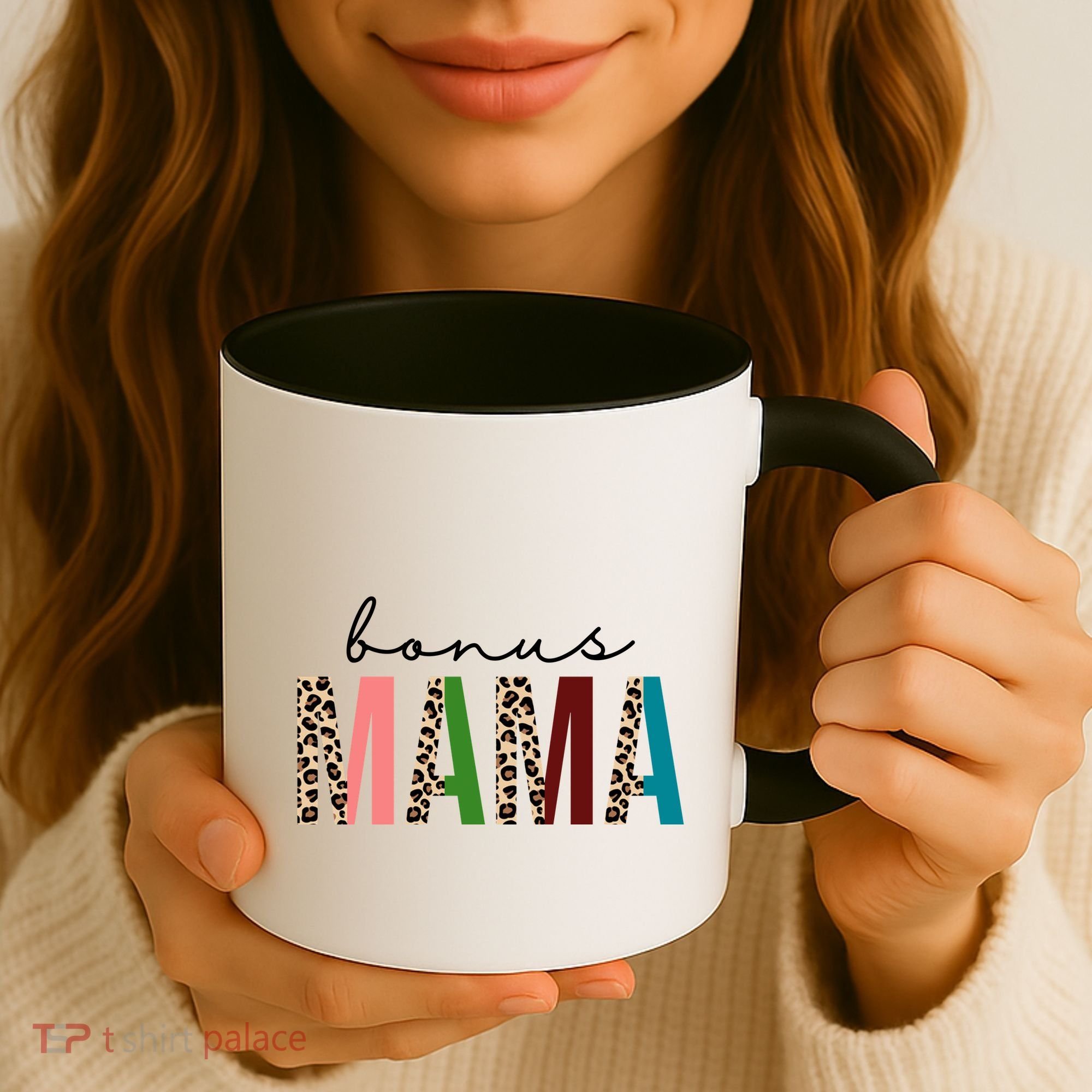 Cute Bonus Mama Leopard Pattern Coffee Mug