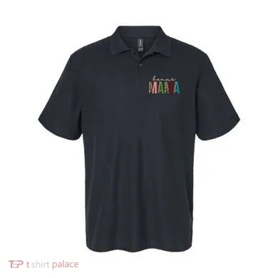 Cute Bonus Mama Leopard Pattern Polo