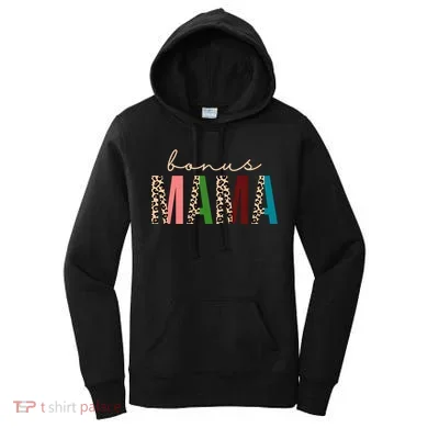 Cute Bonus Mama Leopard Pattern Women's Hoodie