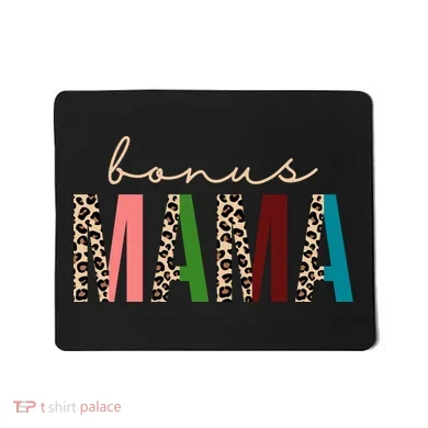 Cute Bonus Mama Leopard Pattern Mousepad