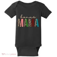 Cute Bonus Mama Leopard Pattern Baby Bodysuit thumb 0