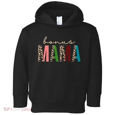 Cute Bonus Mama Leopard Pattern Toddler Hoodie