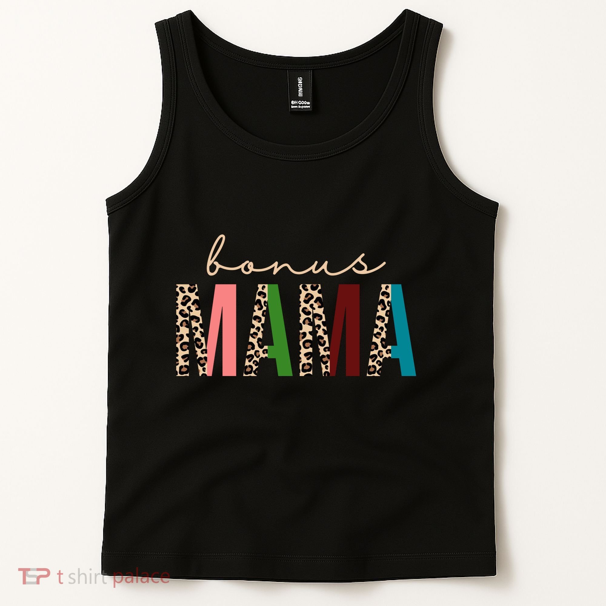 Cute Bonus Mama Leopard Pattern Tank Top