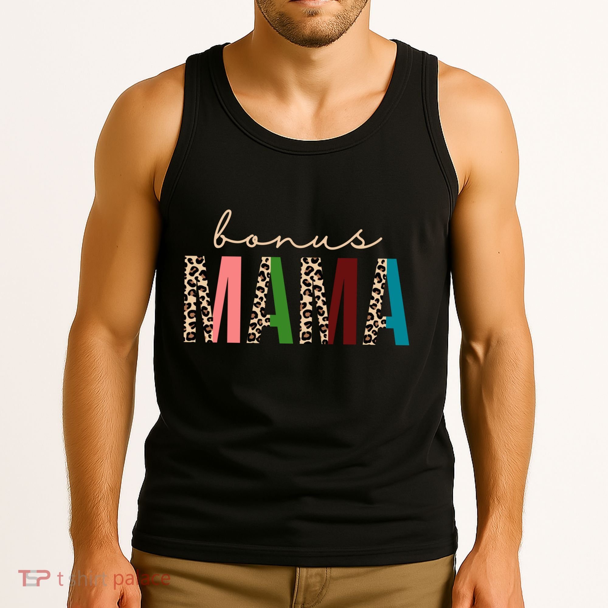 Cute Bonus Mama Leopard Pattern Tank Top