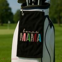 Cute Bonus Mama Leopard Pattern Golf Towel thumb 2