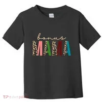 Cute Bonus Mama Leopard Pattern Toddler T-Shirt thumb 0